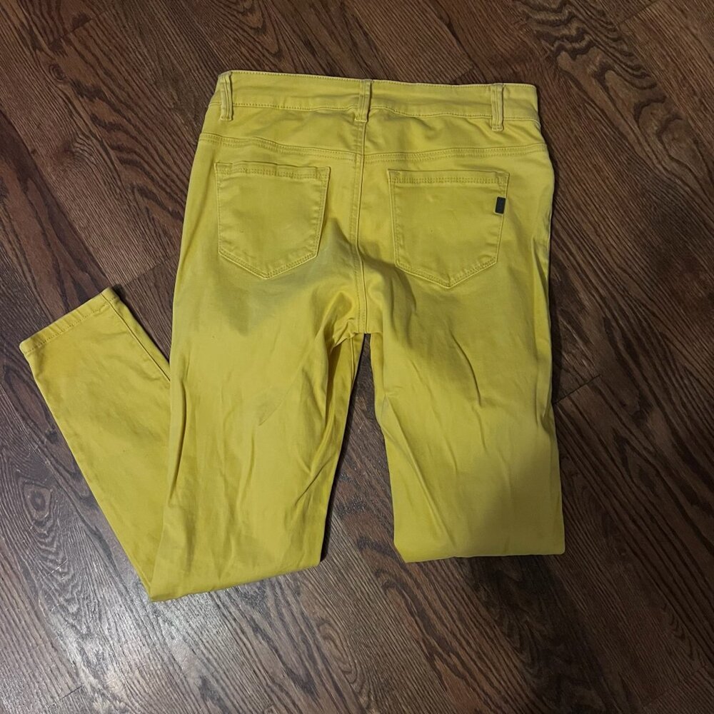 EUC 1822 Denim Yellow Skinny Jeans Sz 4 - Picture 4 of 5
